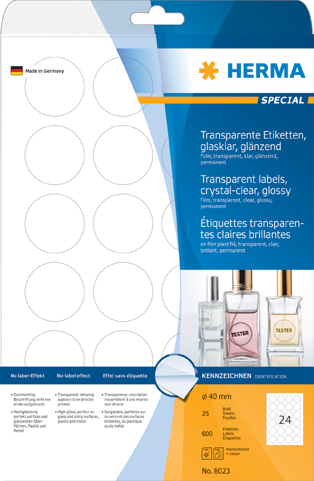 802358934e0972d91 HERMA Folien-Etiketten SPECIAL, 99,1 x 139 mm, transparent