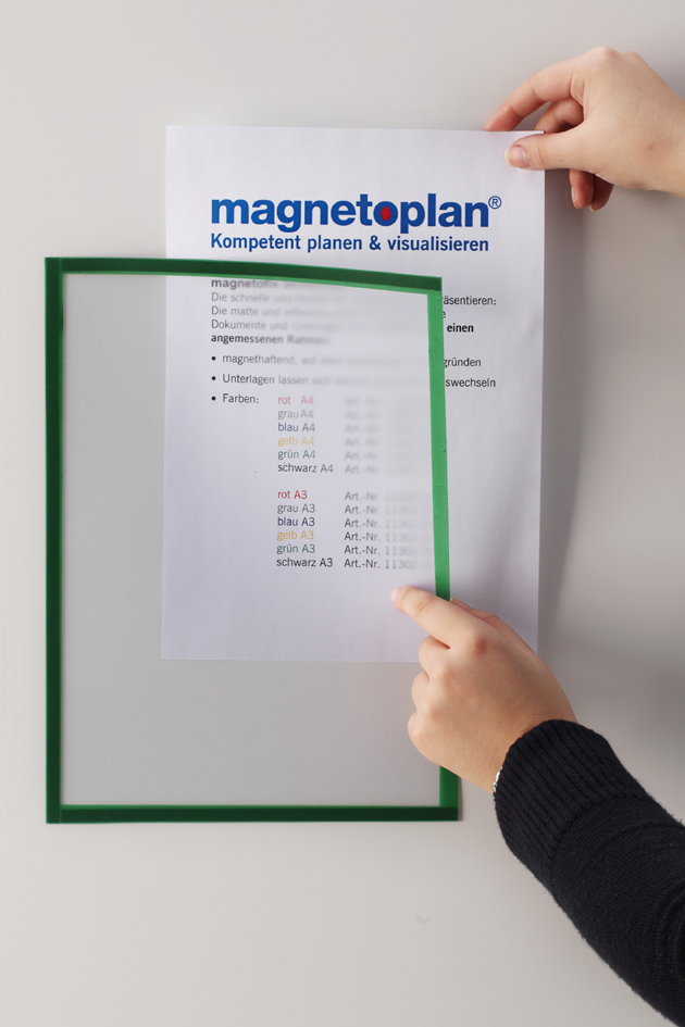 S121_11301589351068ff2c magnetoplan Magnetrahmen magnetofix, A4, rot