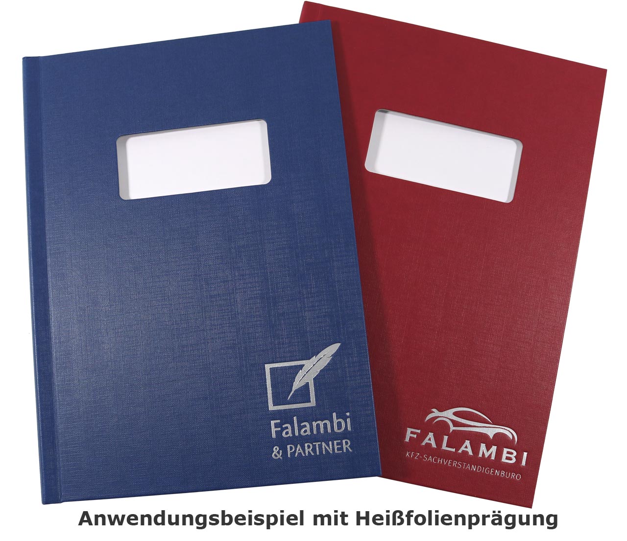 Leitz Buchbindemappen, 3.5 mm - schwarz mit Fenster 95x68mm