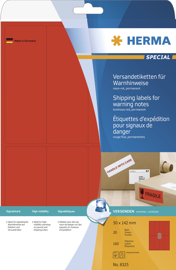 832558934dc42768f HERMA Versand-Etiketten SPECIAL, 50 x 142 mm, weiß