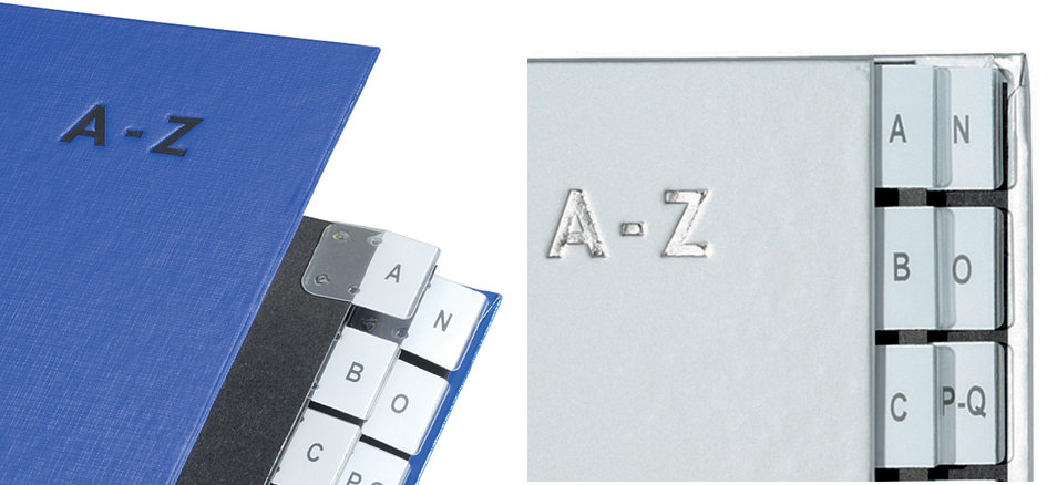 PAGNA Pultordner Color, DIN A4, A - Z, 24 Fächer, silber
