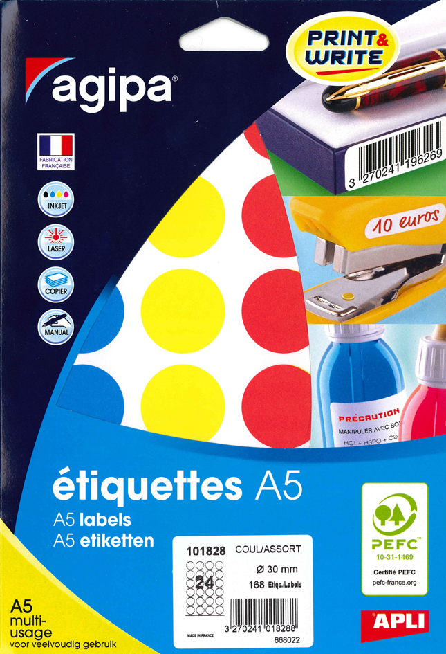 66000268589afc661f788 agipa Markierungspunkte, Durchmesser: 30 mm, rund, farbig