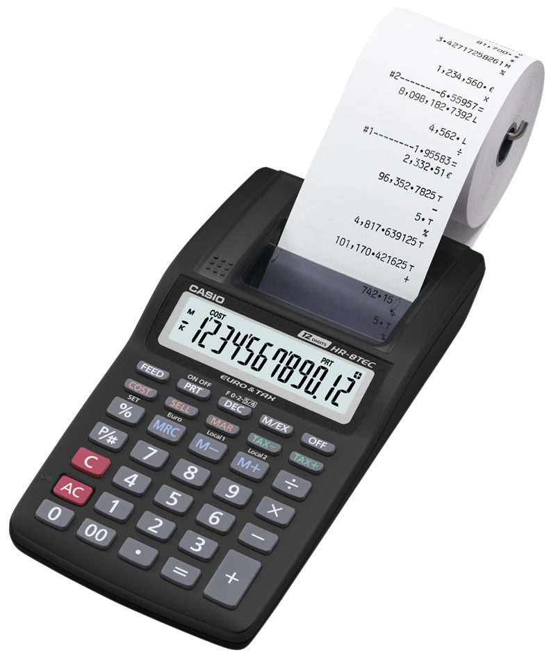 HR-8TEC Netzteil für CASIO Tischrechner HR-150 TER/HR-8 TER/