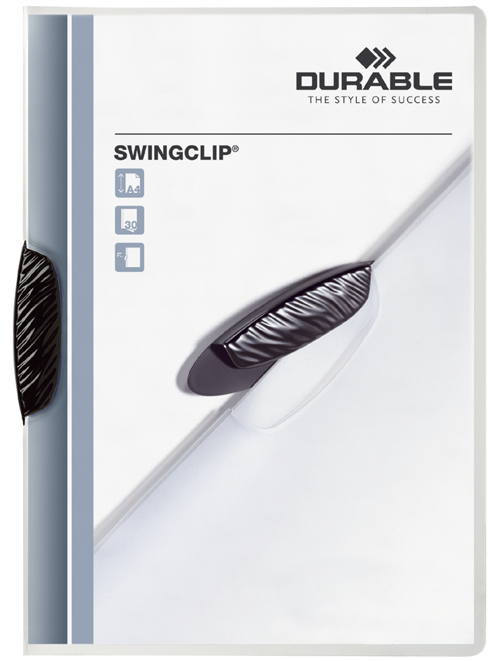 2260_01_GEN_B5893757b3f2cd DURABLE Klemmhefter SWINGCLIP, DIN A4, Clip schwarz