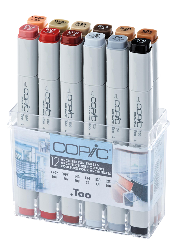 20075701 COPIC Profi Marker, 12er Set Architekturfarben