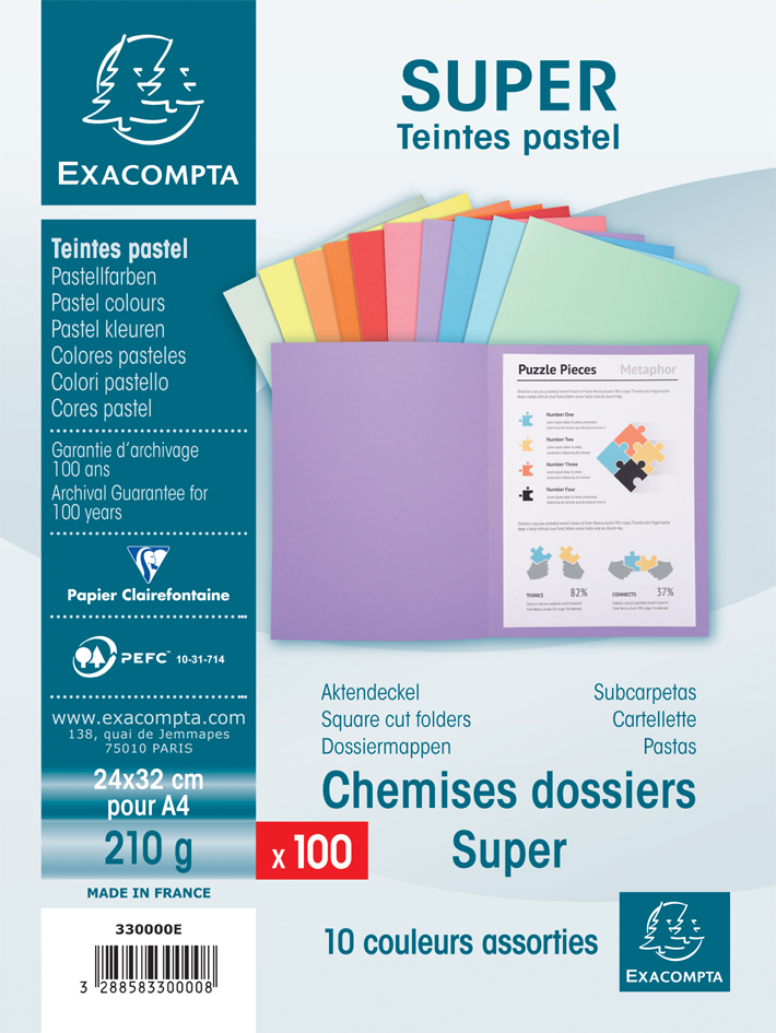 330000E_Verpackung58932315936b7 EXACOMPTA Aktendeckel SUPER 250, DIN A4, dunkelblau