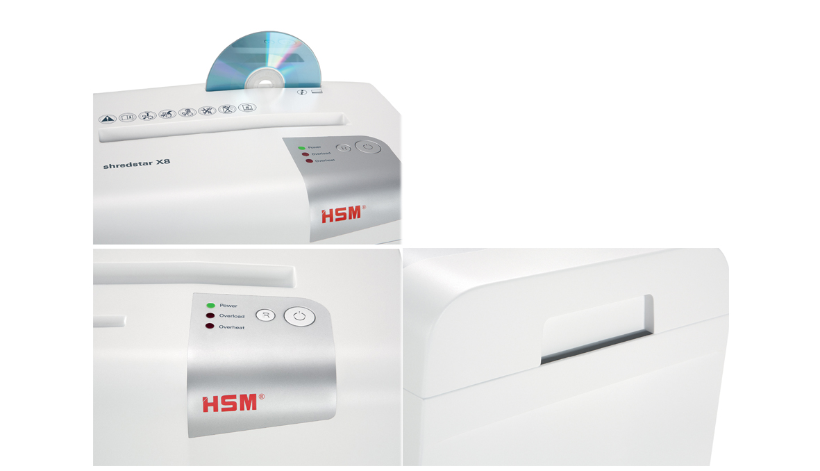 X8_CD HSM Aktenvernichter shredstar X8, Partikelschnitt: 4,5x30 mm