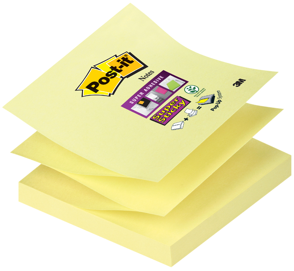 R33012SY589373b5d443e Post-it Super Sticky Z-Notes, 76 x 127 mm, kanariengelb