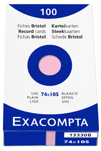EXACOMPTA Karteikarten, DIN A7, kariert, rosa