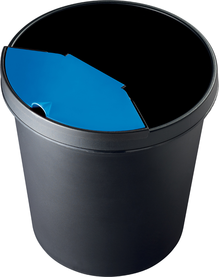 helit Papierkorb, 18 Liter, PE, rund, lichtgrau
