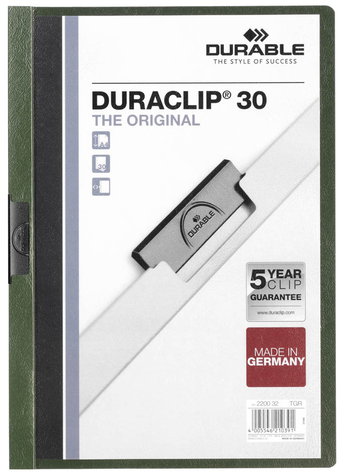 2200-32-durable589374f82f9a2 DURABLE Klemmhefter DURACLIP ORIGINAL 30, DIN A4, petrol