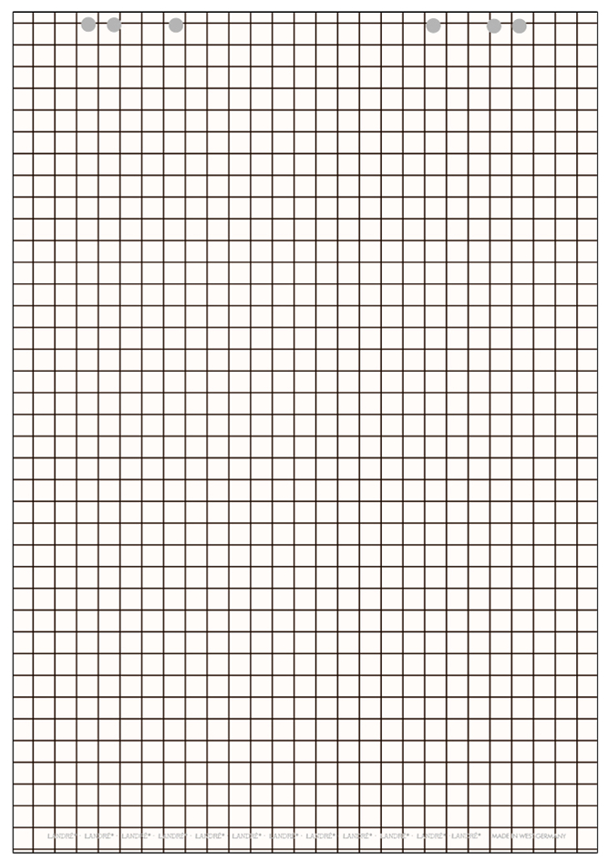 LANDRÉ Flip-Chart-Block, 20 Blatt, blanko, 680 x 990 mm