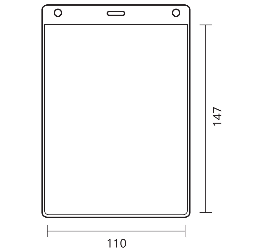 ef3d8d3635c947913ac05d78469b32b6 Ausweishülle für Messen aus PVC 115x165mm, oben offen