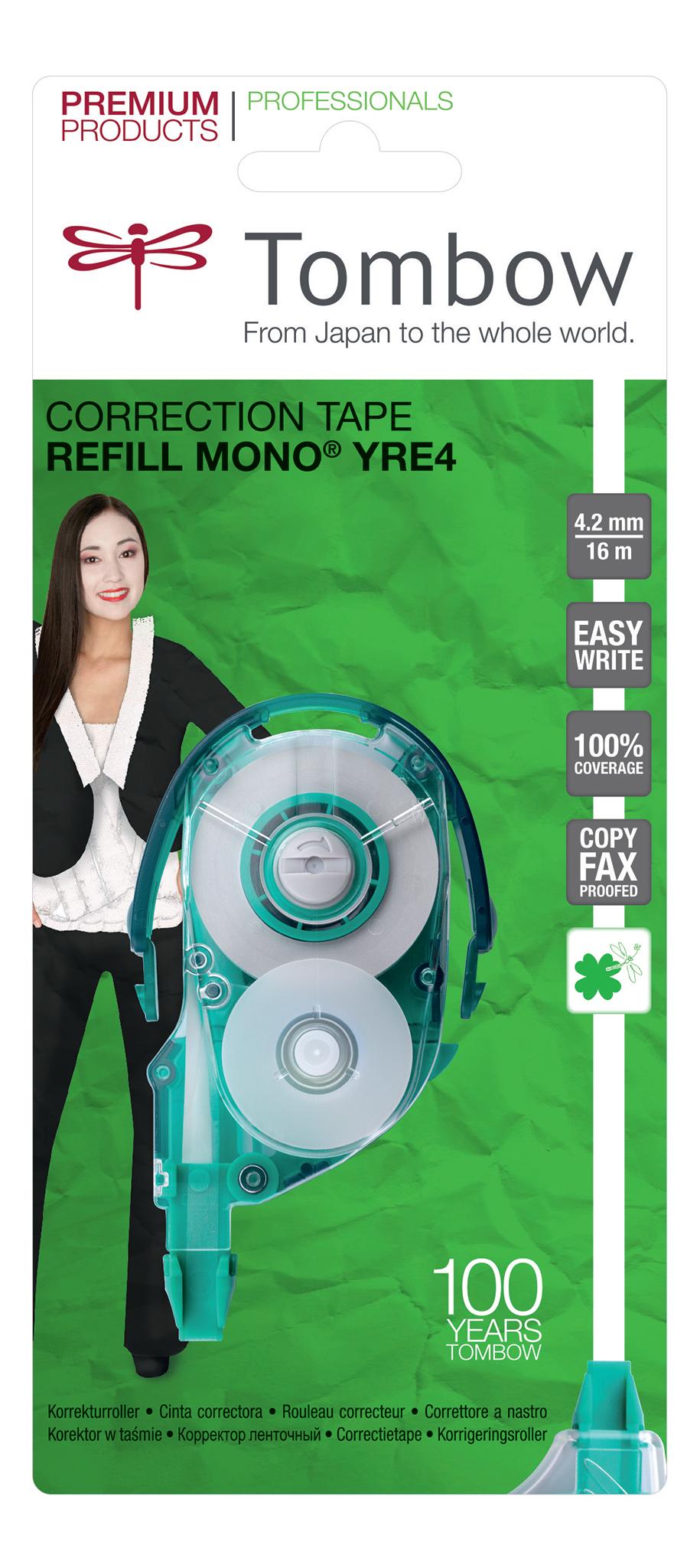 CTYRE4_blister TOMBOW Korrekturroller ´MONO CT-YXE4´, 4,2 mm x 16 m