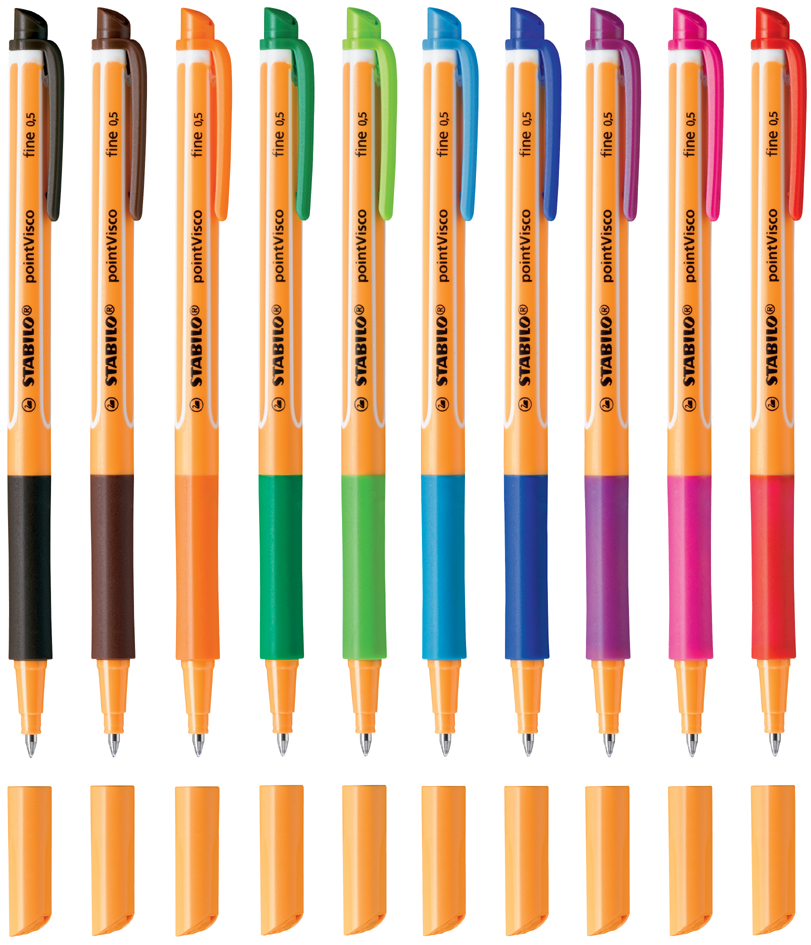 07255_1099_xx_Pen58933940de3c6 STABILO Gel-Roller pointVisco, Strichstärke: 0,5 mm, orange