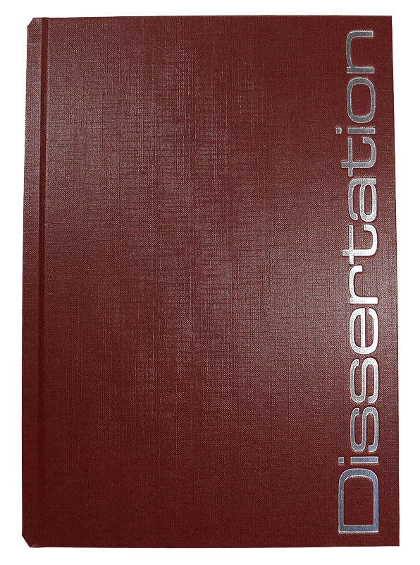 Bucheinband Hardcover NEWLINE, bordeaux, Prägung DISSERTATION - bordeaux - Dissertation