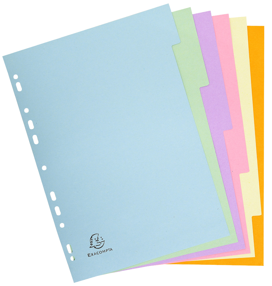 8700751589b2ee4955b1 EXACOMPTA Karton-Register, DIN A4, 6-teilig