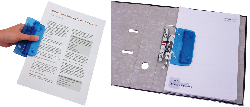 67899_anw WEDO Taschenlocher, Stanzleistung: 3 Blatt, farbig sortiert
