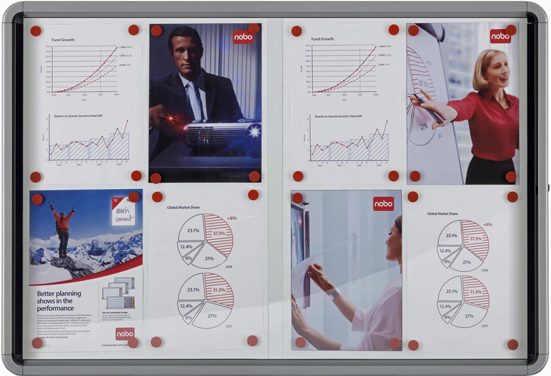 ff348e11bd3003126d170b989f9aac17 Schaukasten Nobo mit Klapptür, Alu, 8x DIN A4...für Außen