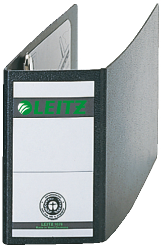 1078000058935e3d797e3 LEITZ Hartpappe-Ordner, 180 Grad, DIN A5, 77 mm, schwarz