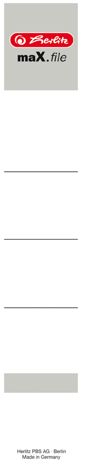 097431540011 herlitz Ordnerrücken-Einsteckschilder maX.file, 30 x 190 mm