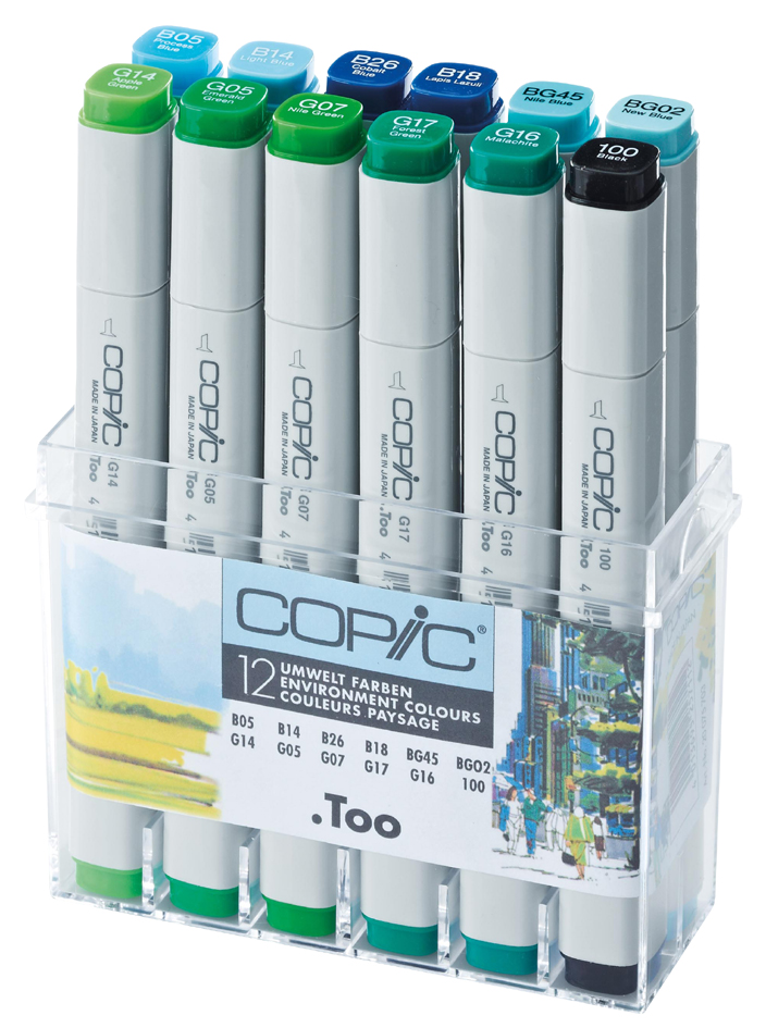 20075703 COPIC Profi Marker, 12er Set Umweltfarben