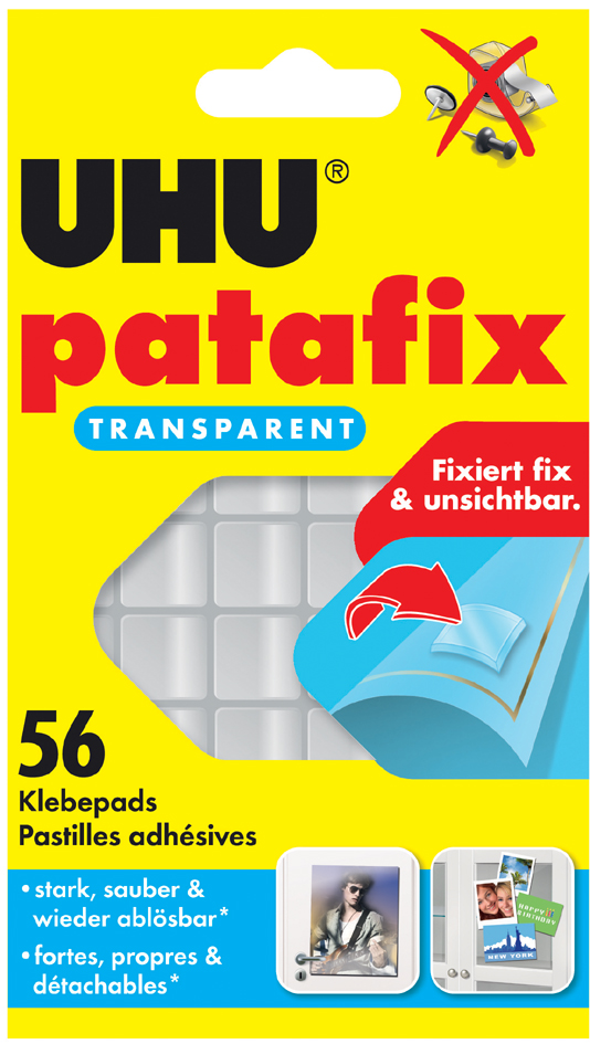 48815-patafix_transparent UHU Klebepads patafix, wieder ablösbar, transparent