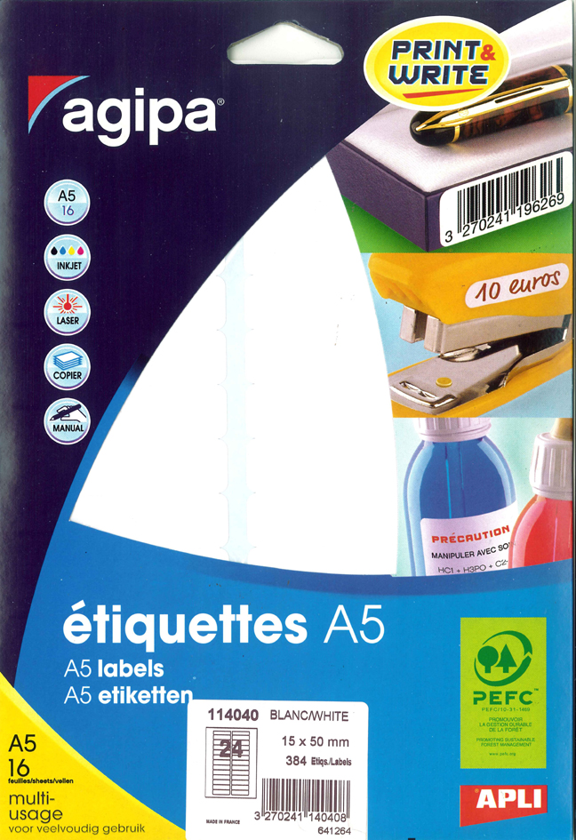 114040589afc5d570f9 agipa Universal-Etiketten, Durchmesser: 30 mm, rund, weiß