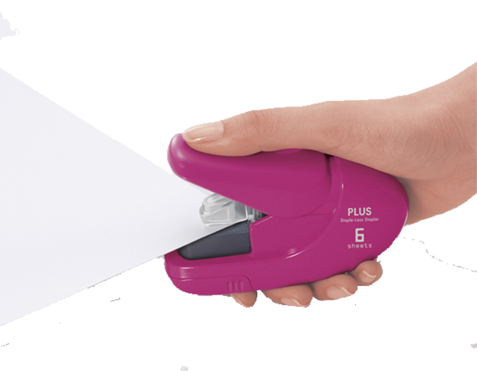 31145_SFSusageD58931f67635ed PLUS JAPAN Heftgerät SL-106AB klammerlos, pink