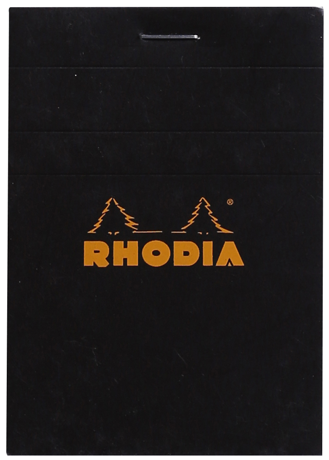 112009C_fac RHODIA Notizblock No. 11, DIN A7, kariert, schwarz