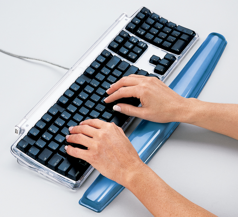 91137-Anw589afb38d177d Fellowes Tastatur-Handgelenkauflage Crystals Gel, blau