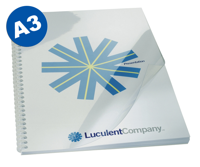 bbe6f12d4c6d956c35c67a12bc276a41 Deckelfolien A3, GBCi/bico ClearView, 240mic