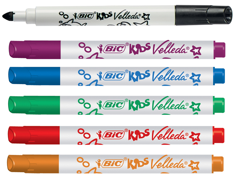 BIC KIDS Whiteboard-Marker Velleda Mini, 6er Blister