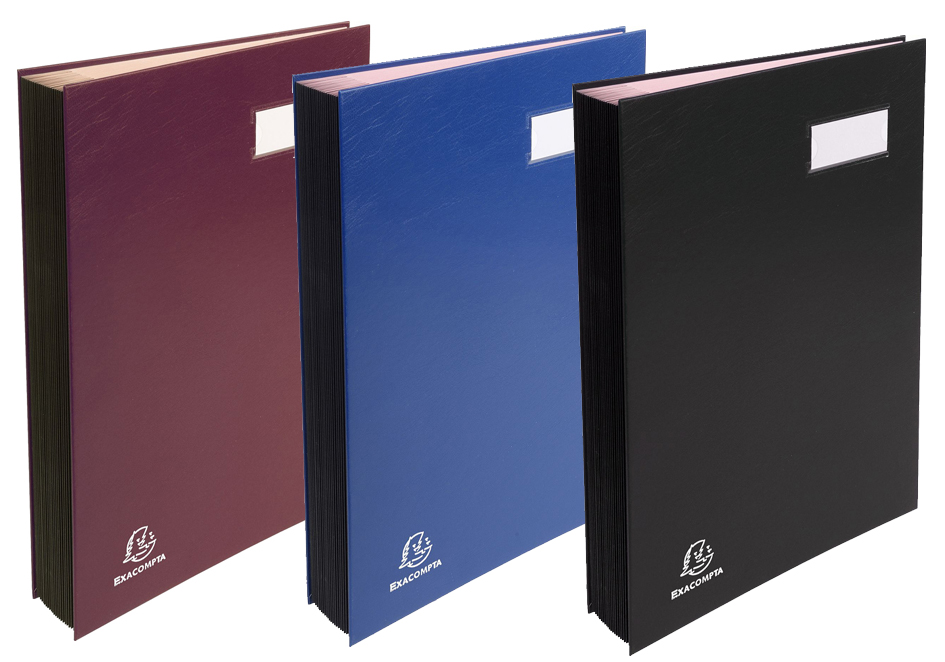 24244E_alle58936f8f58a89 EXACOMPTA Unterschriftenmappe, DIN A4, 24 Fächer, bordeaux