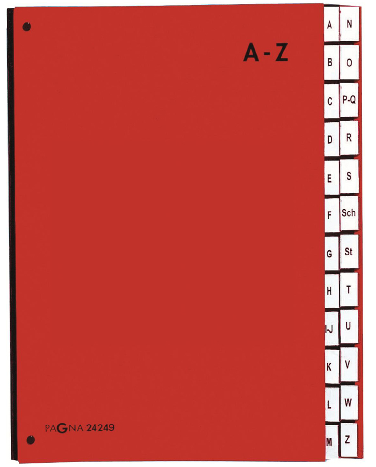 24249_01_web PAGNA Pultordner Color, DIN A4, A - Z, 24 Fächer, rot