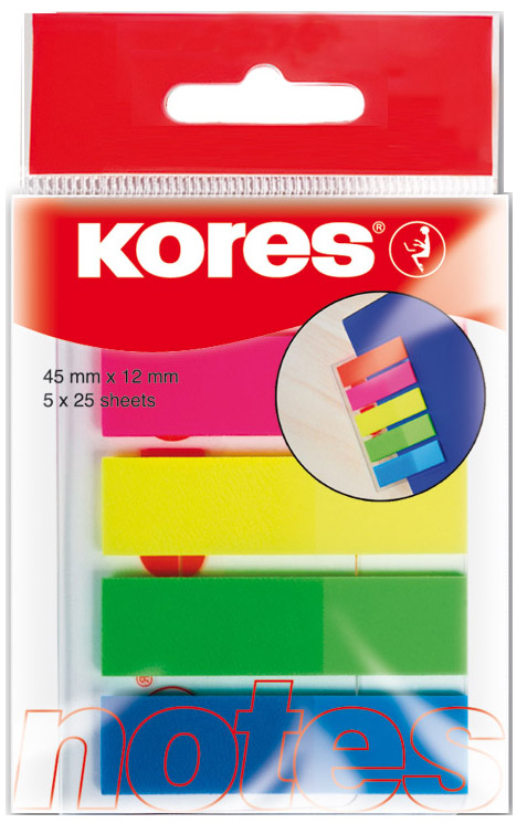 film_5_index Kores Pagemarker - Folie, 12 x 45 mm, Neonfarben