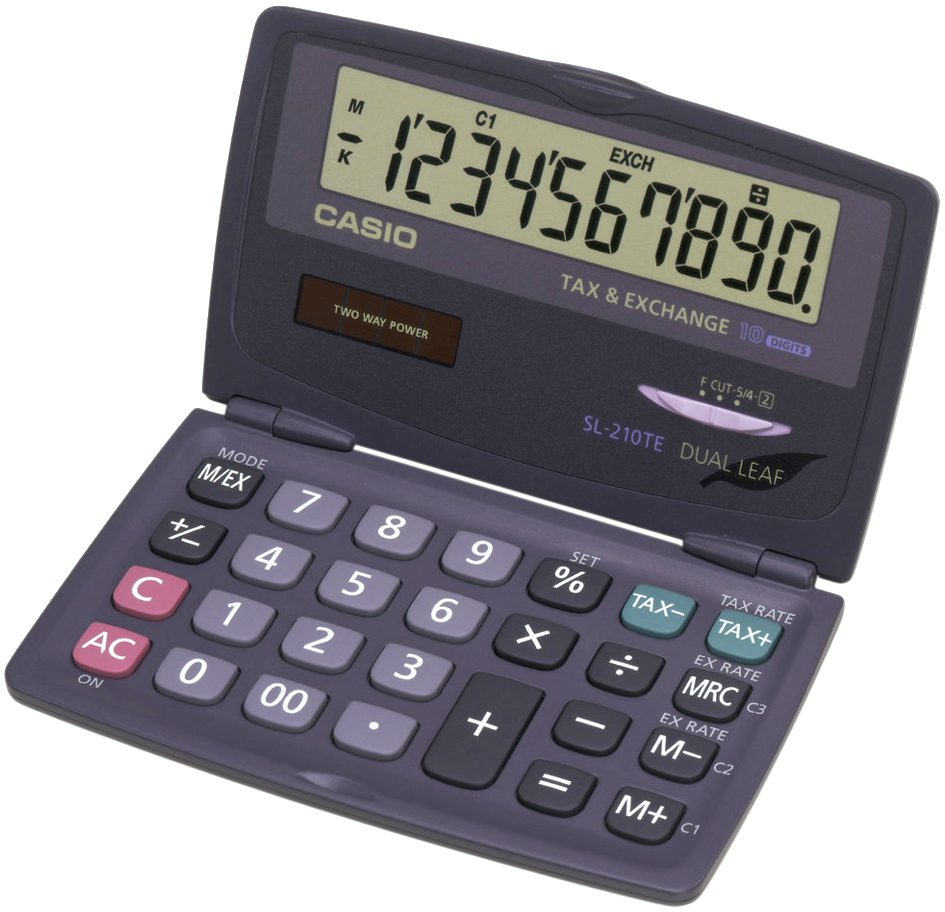 SL210TE CASIO Taschenrechner SL-210 TE, Solar-/ Batteriebetrieb