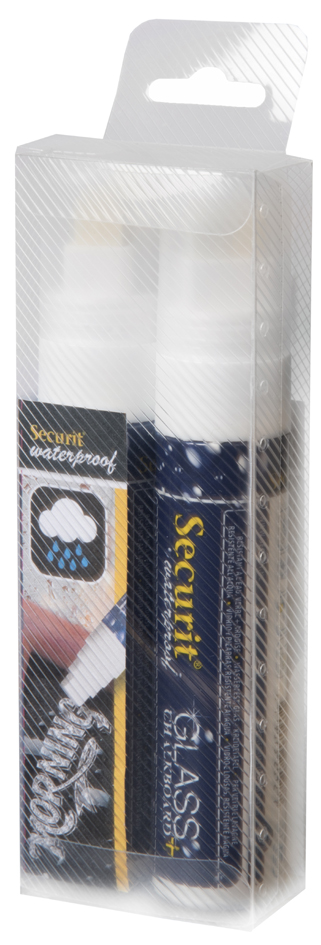 Securit Kreidemarker WATERPROOF LARGE, weiß