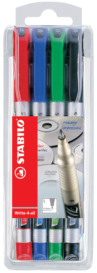 St_05406__166_4_Assort589337f8705bb STABILO Permanent-Marker Write-4-all, F, 4er Kunststoff-Etui