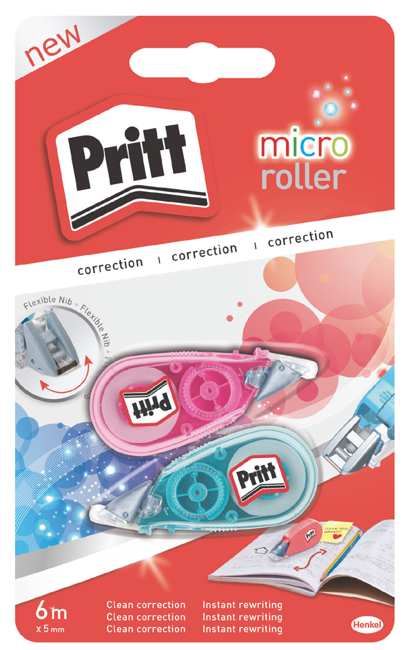 9H-PRKM2_Micro-Roller Pritt Korrekturroller Micro Roller, 2er Blisterkarte
