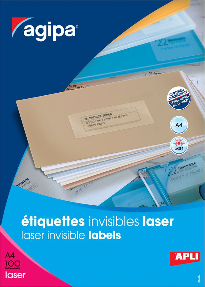 41053589af9bd638d9 agipa Wetterfeste Etiketten, 210 x 297 mm, transparent