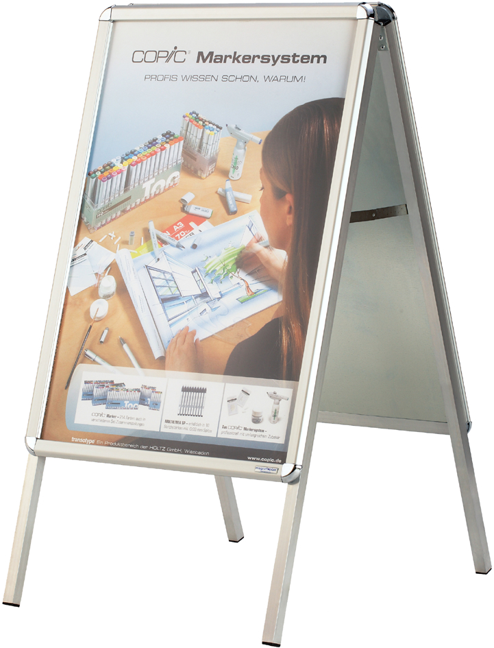magnetoplan Topschild für Plakatständer SP A1, weiß