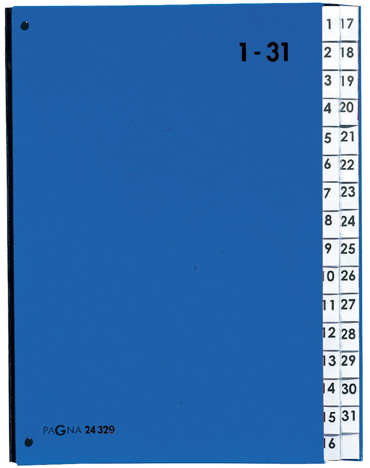 PAGNA Pultordner Color, DIN A4, 1 - 31, 31 Fächer, rot