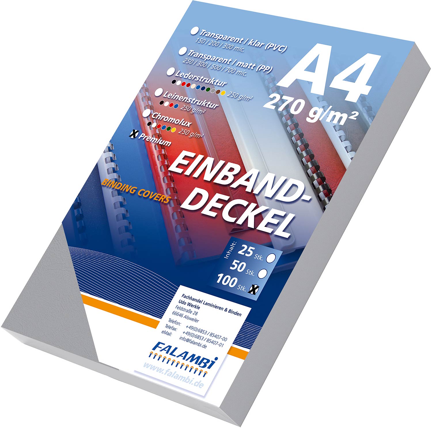 Einbanddeckel PREMIUM A4 LEINEN / 270 - grau Einbanddeckel PREMIUM A4 LEINEN / 270 - grau