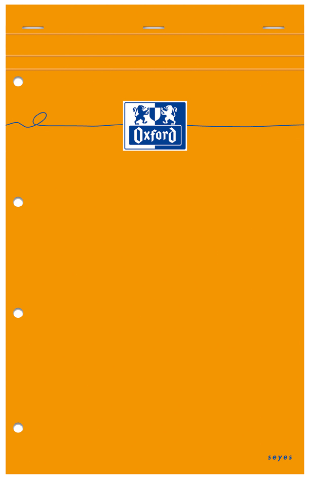 100106979-JPEG Oxford Notizblock, 210 x 315, kariert, 80 Blatt, orange