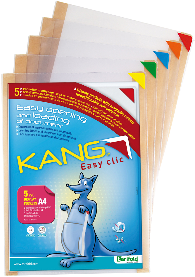 19477958939ed581aaa tarifold tview Magnet-Tasche KANG Easy clic, DINA4, sortiert