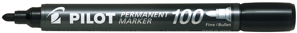 PILOT Permanent-Marker 100, Rundspitze, schwarz