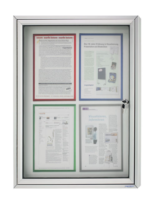 63fb86ac95a3ab7539decc00a5c51d69 Schaukasten Magnetoplan CC  4 x DIN A4 ...Außen(1214000)