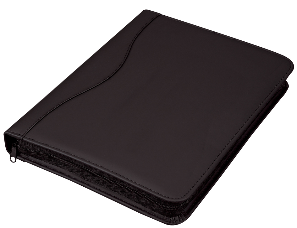 30070 Alassio Ringbuchmappe ´RONDO´, DIN A4, Lederimitat, schwarz