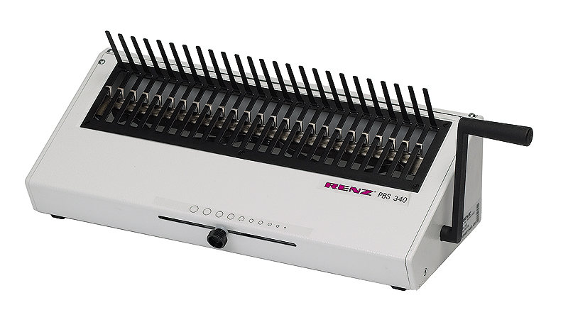 e193313a3a4d36cca36984c970315d2e Handbindemaschine RENZ PBS 360 - US-Teilung / 21 Löcher